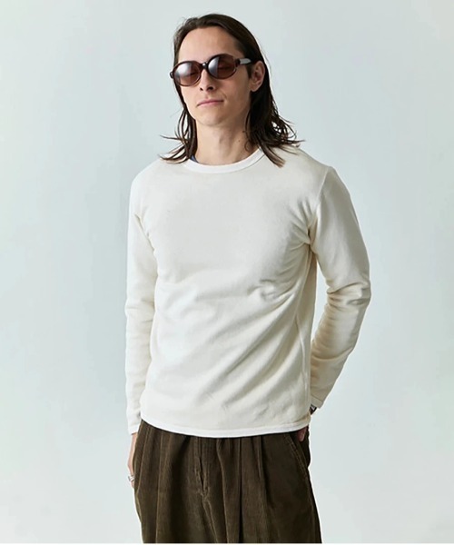 Good On（グッドオン）の「Good On/グッドオン　LS CREW SWEAT（スウェット・メンズ・ライトイエロー/ブラック/ナチュラル/ブルー系/ブルー系その他/コーラルピンク・MEDIUM/LARGE/X-LARGE）」の8枚目の写真