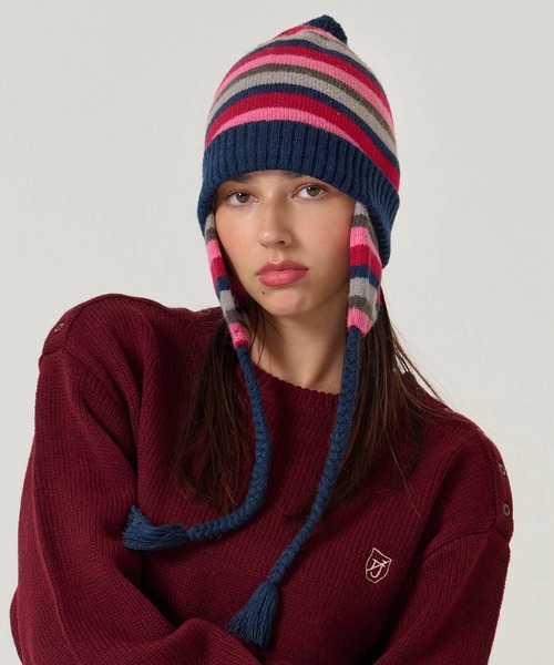 2025Limited Edition ボーダー ニット帽 TINA：JOJUN（ニットキャップ