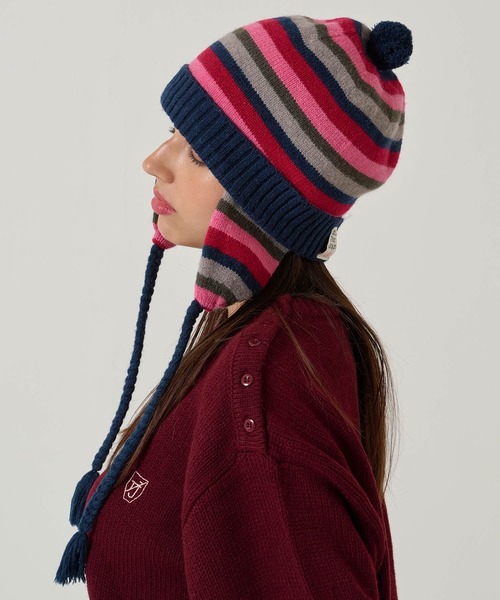 TINA：JOJUN（ティーナジョジュン）の「2025Limited Edition ボーダー ニット帽 TINA：JOJUN（ニットキャップ/ビーニー・レディース・ネイビー/グリーン/ミント・F）」の6枚目の写真