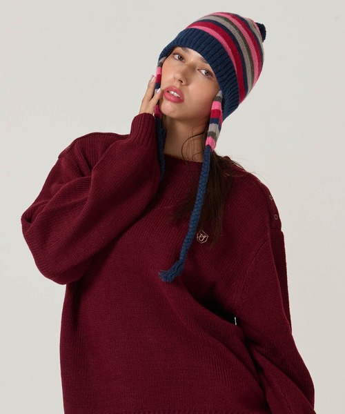 2025Limited Edition ボーダー ニット帽 TINA：JOJUN（ニットキャップ