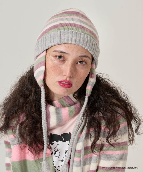 2025Limited Edition ボーダー ニット帽 TINA：JOJUN（ニットキャップ