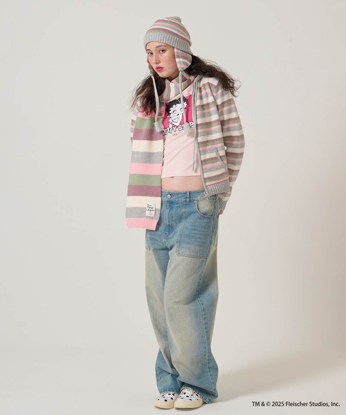 TINA：JOJUN（ティーナジョジュン）の「2025Limited Edition ボーダー ニット帽 TINA：JOJUN（ニットキャップ/ビーニー・レディース・ネイビー/グリーン/ミント・F）」の21枚目の写真