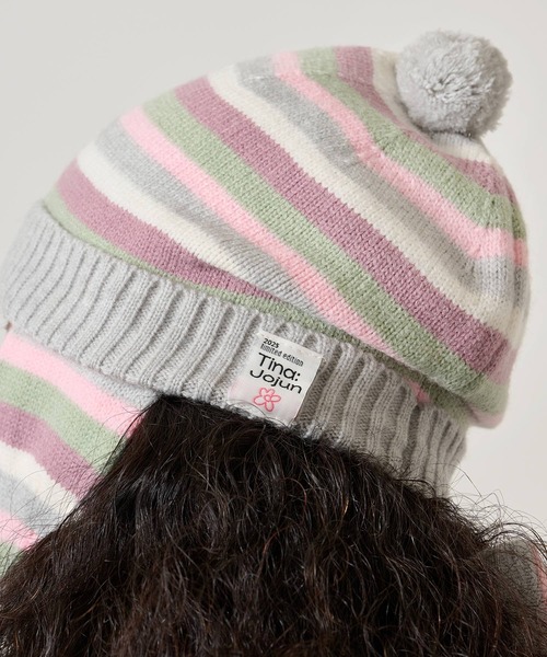 2025Limited Edition ボーダー ニット帽 TINA：JOJUN（ニットキャップ