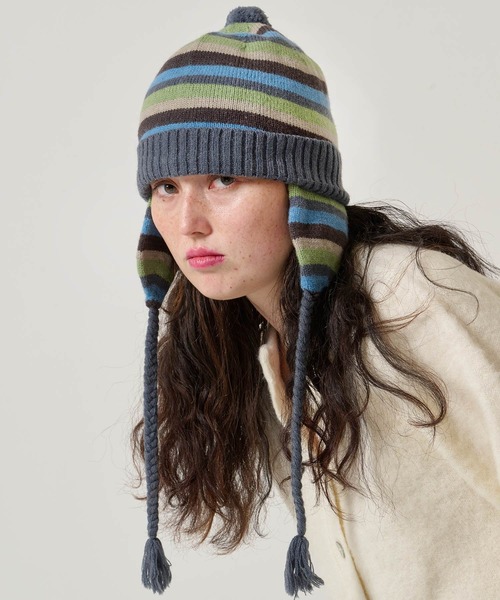 TINA：JOJUN（ティーナジョジュン）の「2025Limited Edition ボーダー ニット帽 TINA：JOJUN（ニットキャップ/ビーニー・レディース・ネイビー/グリーン/ミント・F）」の12枚目の写真