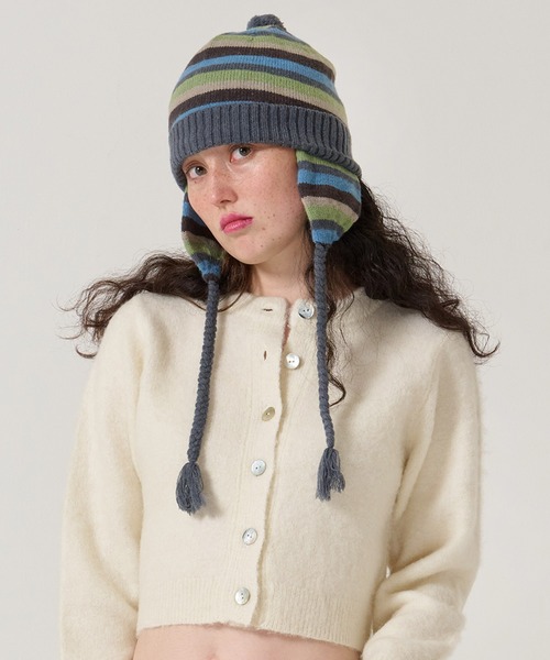 TINA：JOJUN（ティーナジョジュン）の「2025Limited Edition ボーダー ニット帽 TINA：JOJUN（ニットキャップ/ビーニー・レディース・ネイビー/グリーン/ミント・F）」の14枚目の写真