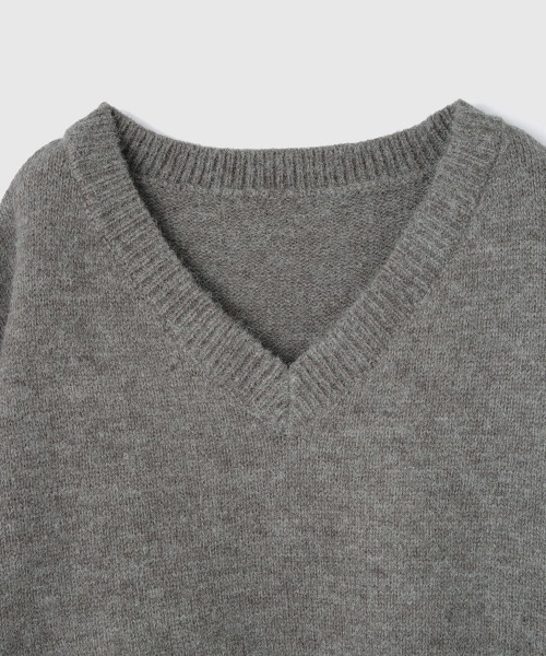 VICKY（ビッキー）の「アルパカタッチVネックニットプルオーバー≪手洗い可能≫（ニット/セーター・レディース・ブラック/ブラウン/ライトグレー・M）」の6枚目の写真