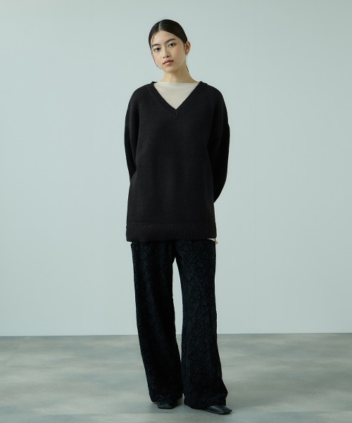 VICKY（ビッキー）の「アルパカタッチVネックニットプルオーバー≪手洗い可能≫（ニット/セーター・レディース・ブラック/ブラウン/ライトグレー・M）」の16枚目の写真