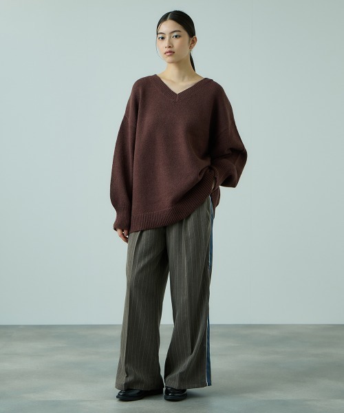 VICKY（ビッキー）の「アルパカタッチVネックニットプルオーバー≪手洗い可能≫（ニット/セーター・レディース・ブラック/ブラウン/ライトグレー・M）」の19枚目の写真