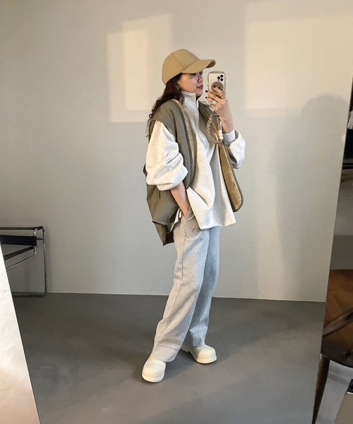 CFT.(シフト)の「ストレートスウェットパンツ(スウェットパンツ・レディース・グレー・FREE)」の4枚目の写真