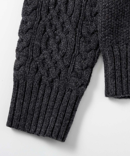 AJUGA.（アジュガ）の「ウォッシャブルケーブルニット（ニット/セーター・レディース・グレー/ブラック・FREE）」の17枚目の写真
