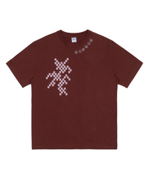 THE COLDEST MOMENT（ザコールデストモーメント）の「TCM checker T (burgundy)（Tシャツ/カットソー）」