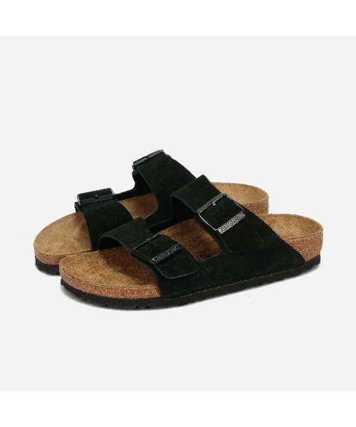BIRKENSTOCK(ビルケンシュトック)の「BIRKENSTOCK ARIZONA SUEDE LEATHER -NARROW- / ビルケンシュトック アリゾナ スエードレザー ナローフィット / 1027164(サンダル・レディース・ブラック・36/37/38/39)」の1枚目の写真