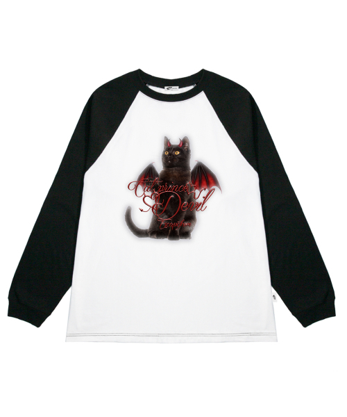 ESCAPEFROM（エスケープフロム）の「キャットプリンスデビルプリントロングスリーブブラック（Tシャツ/カットソー・レディース・その他・MEDIUM/LARGE/SMALL）」の2枚目の写真