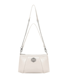 NICOLE SQUARE SHOULDER MINI CHAIN BAG_CREAM