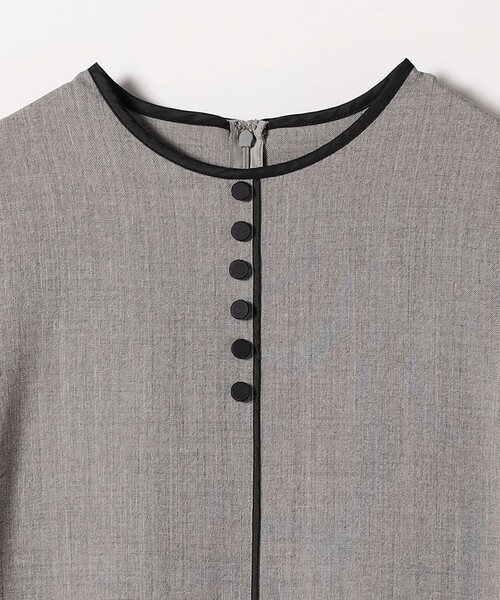 セール】SHIPS any: ウーステッド パイピング ボタン ロングスリーブ