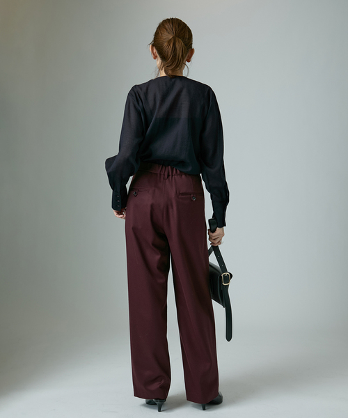 VERMEIL par iena(ヴェルメイユパーイエナ)の「《追加6》シアーブラウス(シャツ/ブラウス・レディース・ネイビー・FREE)」の5枚目の写真