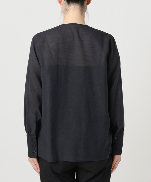 VERMEIL par iena(ヴェルメイユパーイエナ)の「《追加6》シアーブラウス(シャツ/ブラウス・レディース・ネイビー・FREE)」の17枚目の写真