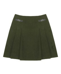 [NF] コーデュロイバックルプリーツスカート (カーキ)_F23ZC860