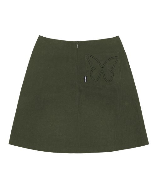 FANCY CLUB（ファンシークラブ）の「[NF] コーデュロイバックルプリーツスカート (カーキ)_F23ZC860（スカート・レディース・その他・SMALL/MEDIUM）」の2枚目の写真