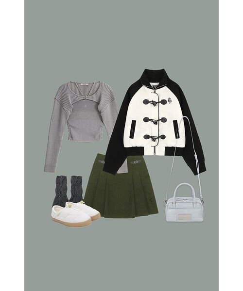 FANCY CLUB（ファンシークラブ）の「[NF] コーデュロイバックルプリーツスカート (カーキ)_F23ZC860（スカート・レディース・その他・SMALL/MEDIUM）」の8枚目の写真