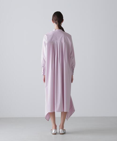 ADORE（アドーア）の「◆プレーンストレッチワンピース（シャツワンピース・レディース・ブラック/ピンク・38）」の8枚目の写真