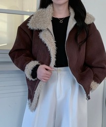 ABITOKYO | ボアドッキングショート丈スエードブルゾン(ブルゾン)