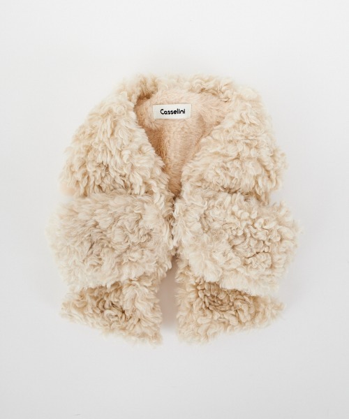 Casselini（キャセリーニ）の「[Casselini/キャセリーニ] ミニリボンティペットマフラー（マフラー・レディース・ブラック/ベージュ・ONE SIZE）」の20枚目の写真