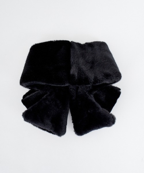 Casselini（キャセリーニ）の「[Casselini/キャセリーニ] ミニリボンティペットマフラー（マフラー・レディース・ブラック/ベージュ・ONE SIZE）」の22枚目の写真