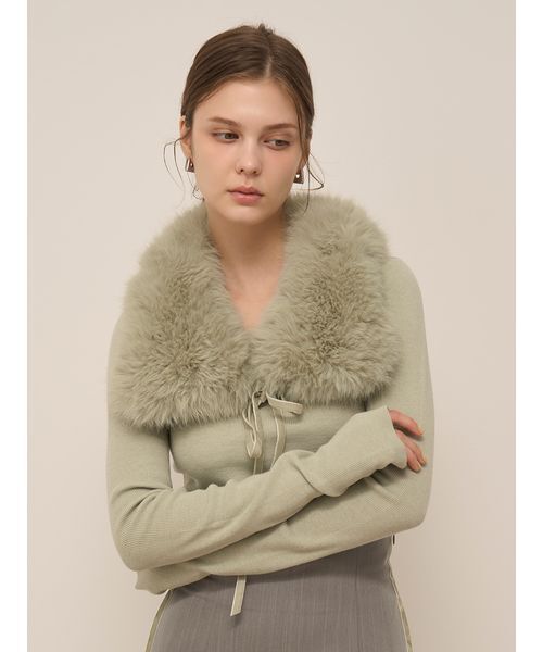 SNIDEL（スナイデル）の「バックリボンレースアップラインパンツ（その他パンツ・レディース・グレー/モカ/ストライプ・0/1）」の4枚目の写真