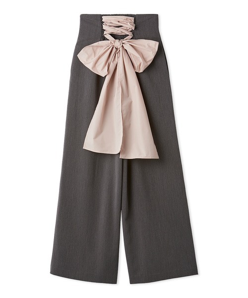 SNIDEL（スナイデル）の「バックリボンレースアップラインパンツ（その他パンツ・レディース・グレー/モカ/ストライプ・0/1）」の22枚目の写真