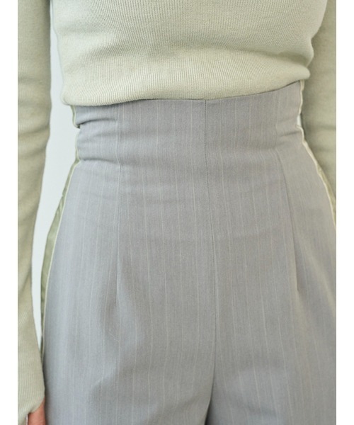 SNIDEL（スナイデル）の「バックリボンレースアップラインパンツ（その他パンツ・レディース・グレー/モカ/ストライプ・0/1）」の10枚目の写真