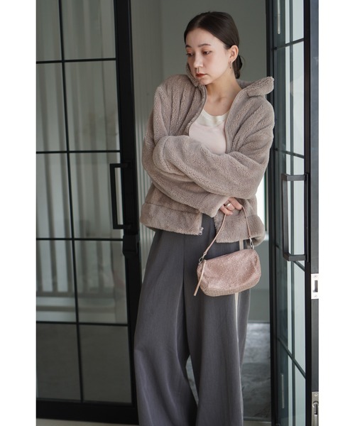 SNIDEL（スナイデル）の「バックリボンレースアップラインパンツ（その他パンツ・レディース・グレー/モカ/ストライプ・0/1）」の6枚目の写真