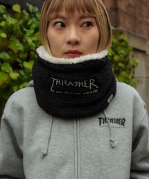 THRASHER | BOA FLEECE REVERSIBLE NECK WARMER/THRASHER スラッシャー ネックウォーマー リバーシブル ボアフリース ロゴ刺繍ストリート スケーター(ネックウォーマー/スヌード)