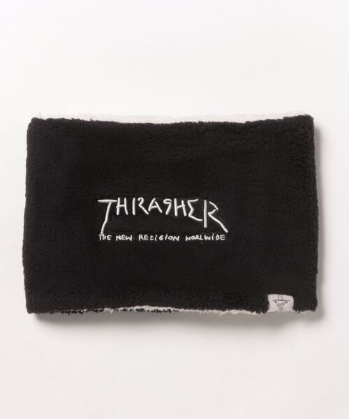 THRASHER（スラッシャー）の「BOA FLEECE REVERSIBLE NECK WARMER/THRASHER スラッシャー ネックウォーマー リバーシブル ボアフリース ロゴ刺繍ストリート スケーター（ネックウォーマー/スヌード・メンズ・グレー/ブラック×ホワイト/ベージュ×ブラック・FREE）」の19枚目の写真