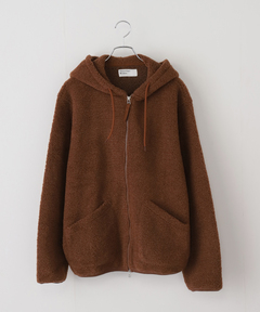 セール】ERL / イーアールエル UNISEX TERRY FLEECE ZIPPED HOODIE