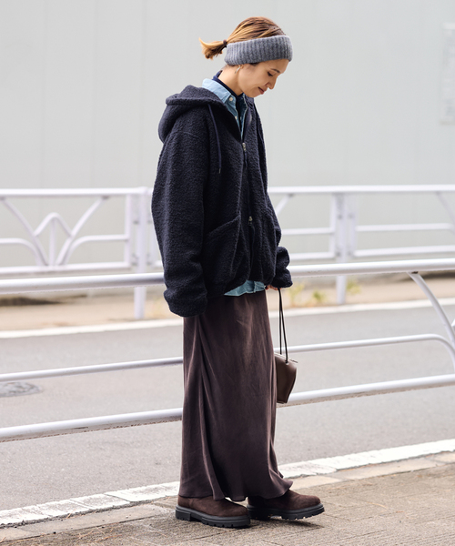 FRAMeWORK(フレームワーク)の「Universal Works TRAVEL HOODIE(その他アウター・レディース・ネイビー/キャメル・FREE)」の5枚目の写真