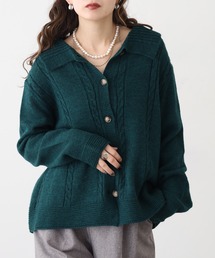 BRODIAEA（ブローディア）の「BRODIAEA イタリア糸衿付きカーディガン（カーディガン/ボレロ）」