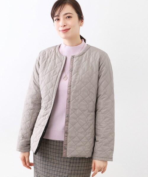 リフレクト（Reflect）/【リバーシブルで着られる◎】ダイヤ柄キルトジャケット セール】【リバーシブルで着られる◎】ダイヤ柄キルトジャケット
