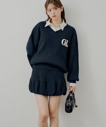 Chico | 【セットアップ対応】ニットバルーンミニスカート(スカート)