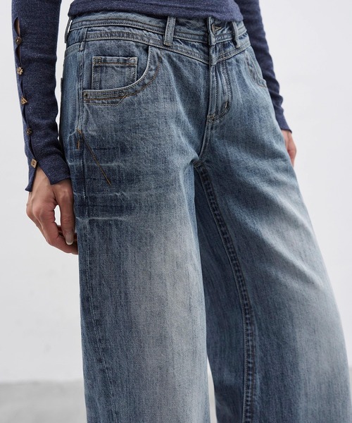 EIGHTHMONTH（エイスマンス）の「ヴィンテージライクストレートデニム EM25a113【EIGHTHMONTH】（デニムパンツ・レディース・ブルー・S/M/L）」の4枚目の写真