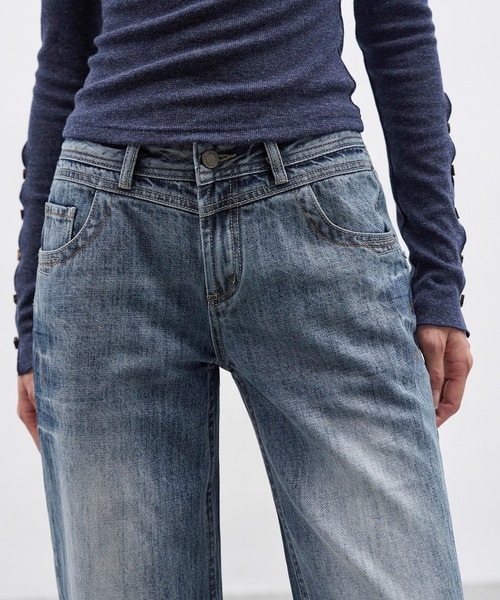 EIGHTHMONTH（エイスマンス）の「ヴィンテージライクストレートデニム EM25a113【EIGHTHMONTH】（デニムパンツ・レディース・ブルー・S/M/L）」の5枚目の写真