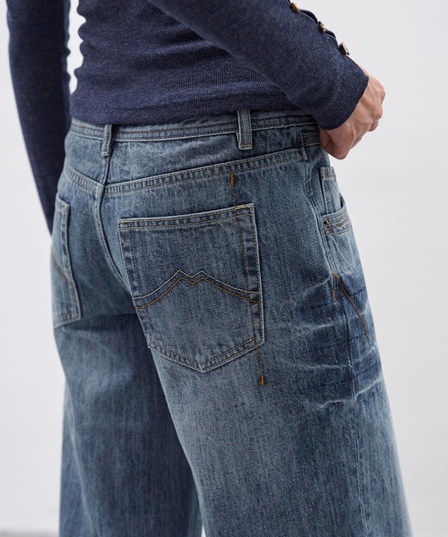 EIGHTHMONTH（エイスマンス）の「ヴィンテージライクストレートデニム EM25a113【EIGHTHMONTH】（デニムパンツ・レディース・ブルー・S/M/L）」の6枚目の写真