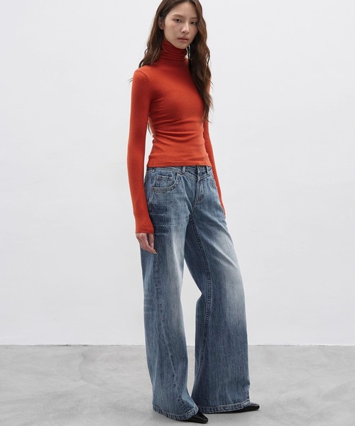 EIGHTHMONTH（エイスマンス）の「ヴィンテージライクストレートデニム EM25a113【EIGHTHMONTH】（デニムパンツ・レディース・ブルー・S/M/L）」の13枚目の写真