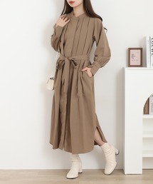 A.N.L | A.N.L タックシャツコート(シャツワンピース)