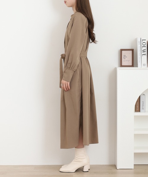 A.N.L（エーエヌエル　レーベル）の「A.N.L タックシャツコート（シャツワンピース・レディース・モカ・38）」の18枚目の写真