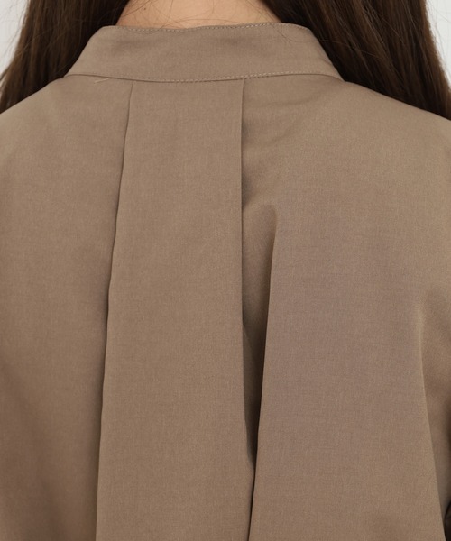 A.N.L（エーエヌエル　レーベル）の「A.N.L タックシャツコート（シャツワンピース・レディース・モカ・38）」の2枚目の写真