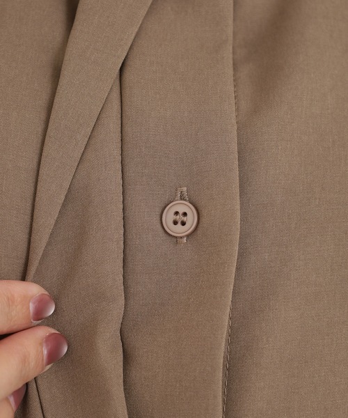 A.N.L（エーエヌエル　レーベル）の「A.N.L タックシャツコート（シャツワンピース・レディース・モカ・38）」の21枚目の写真