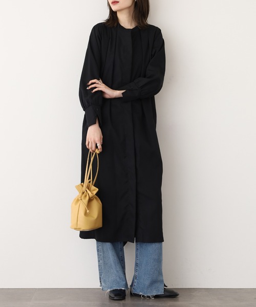 A.N.L（エーエヌエル　レーベル）の「A.N.L タックシャツコート（シャツワンピース・レディース・モカ・38）」の5枚目の写真