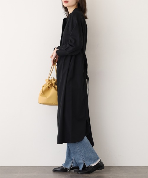 A.N.L（エーエヌエル　レーベル）の「A.N.L タックシャツコート（シャツワンピース・レディース・モカ・38）」の6枚目の写真