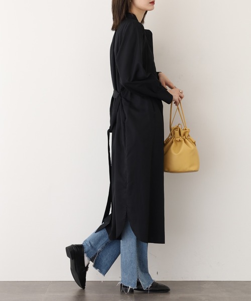 A.N.L（エーエヌエル　レーベル）の「A.N.L タックシャツコート（シャツワンピース・レディース・モカ・38）」の8枚目の写真